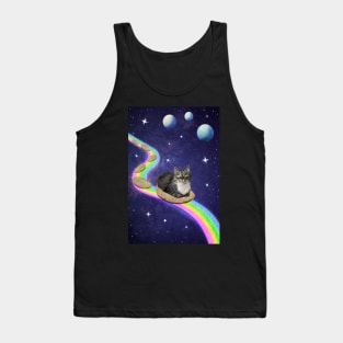 Cute cat in Space Tank Top